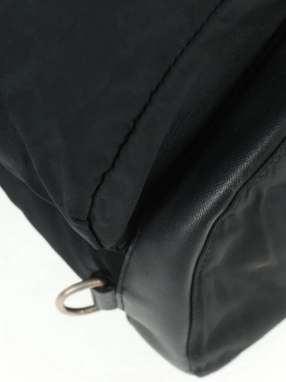 PRADA Backpack Nylon Black Silver Auth gh1538 - Picture 3 of 16